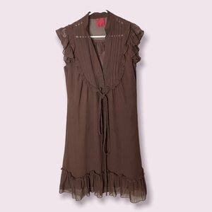 Juliette Longuet brown silk dress‎